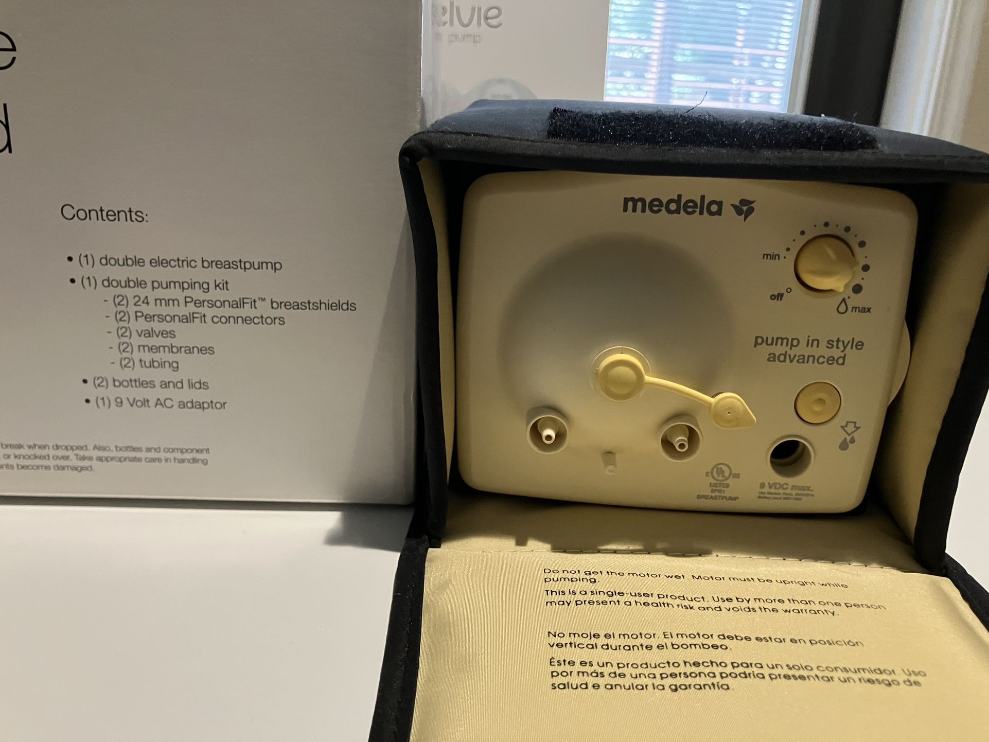 Medela: (1) double electric breastpump