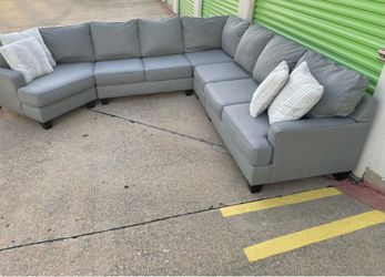 Free Delivery - Modern Grey Sectional with Cuddler