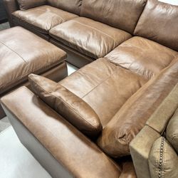 Top Grain Leather Sectional 