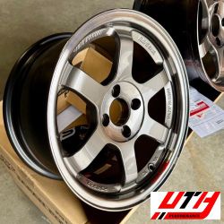 VOLK RACING TE37SL 15x8 4x100 25 CIVIC FIT INTEGRA MIATA MX5 WHEEL RIM PGRAPHITE