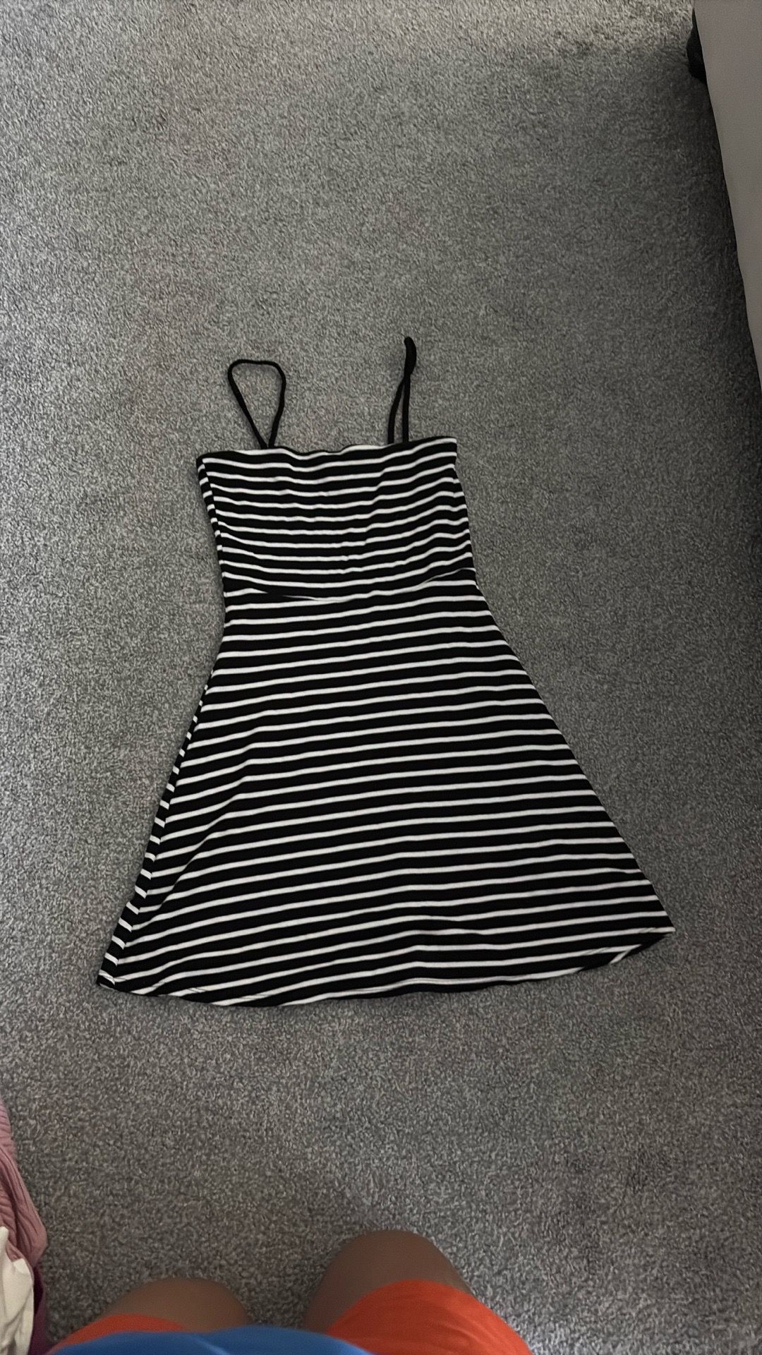 Black and white stripped dress
