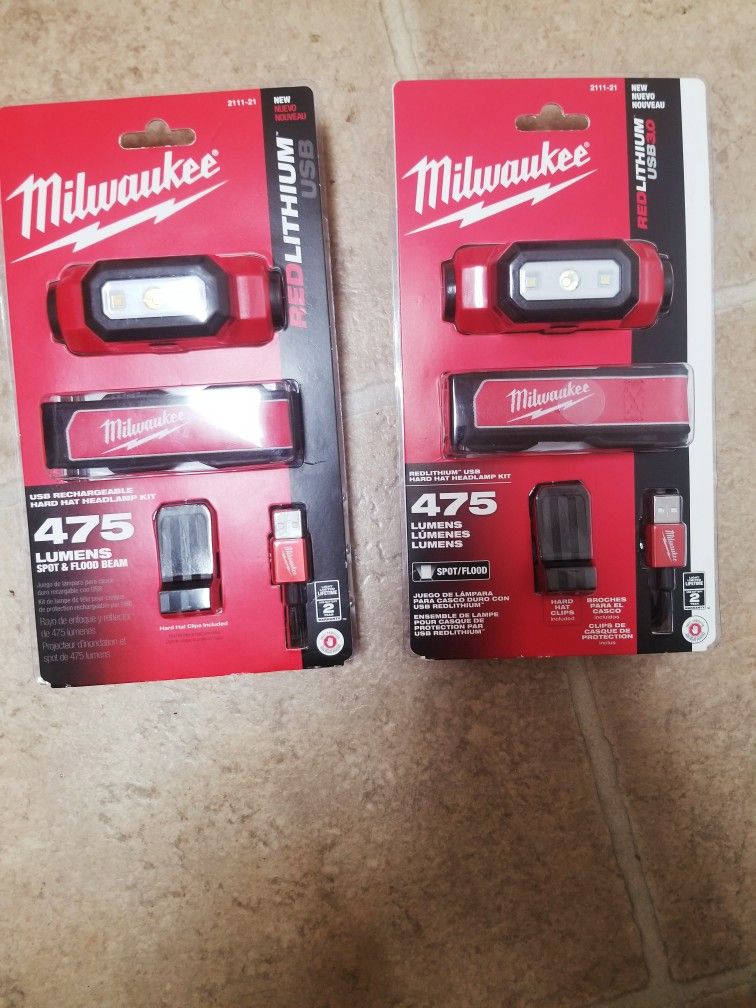 Milwaukee light Of 475 Lumens brand New for $ 60 each.