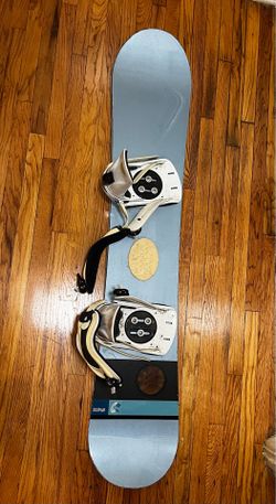Burton snowboard, boots and bag