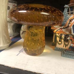 Glass Mushroom Decoration 