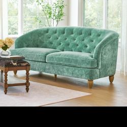 The Pioneer Woman Laurel Tufted Sofa Teal Velvet