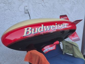 Vintage Budweiser Beer Blimp Light Up Sign