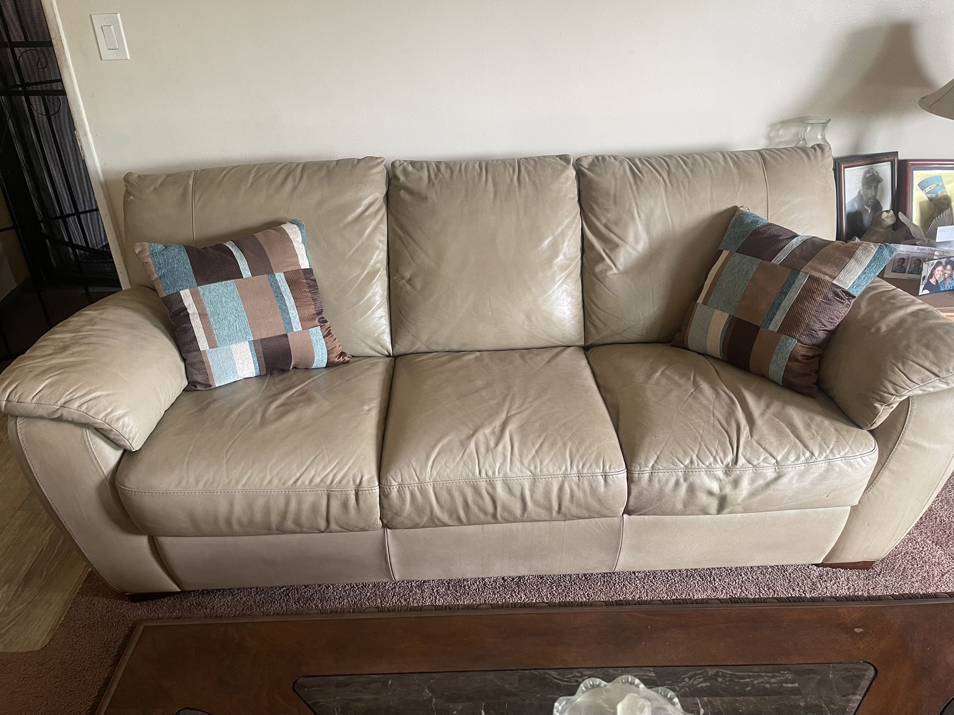 Leather Sofa And Love Seat