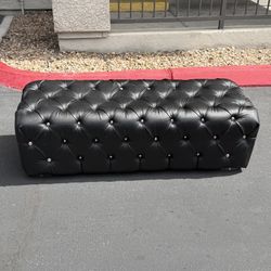 Leather Ottoman