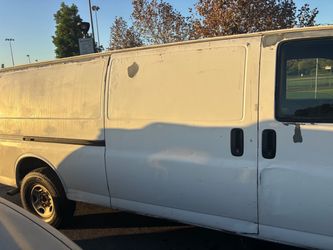 White Full-Size Cargo Van