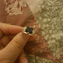 Real 925 sterling silver Blue Sapphire Ring Size 8
