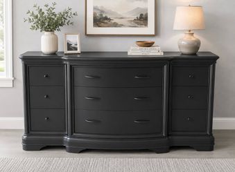 Charcoal wood Dresser with 9 Drawers