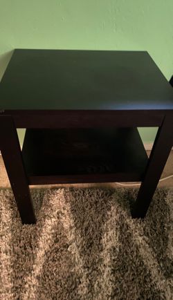 Black side table