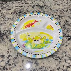 MacKenzie-Childs Frog toddler dinnerware sectional plate must pick up