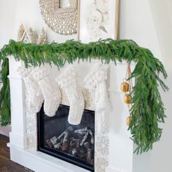 4Pcs 9FT Garlands, Real Touch Norfolk Pine  -NEW (3431/3432)