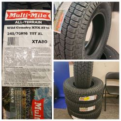 4 NEW TIRES 245/70R/16 A/T $690. 