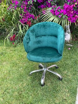 Velvet green modern vanity chair