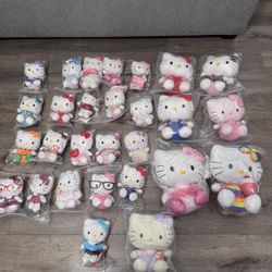  Hello Kitty Plush Lot 