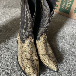 Snake Skin Boots Size 15 