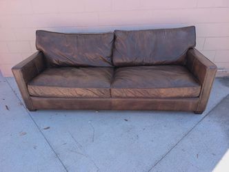 Leather couch sofa