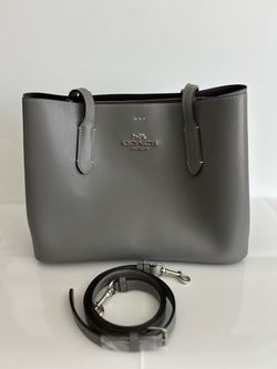 Authentic Coach Avenue Carryall Tote Leather Bag - Grey Birch