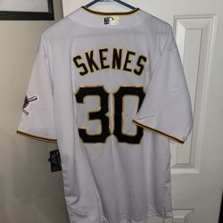 Pittsburgh Pirates #30 Paul Skenes white jersey , size XL