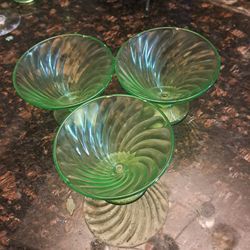 Uranium glass cups