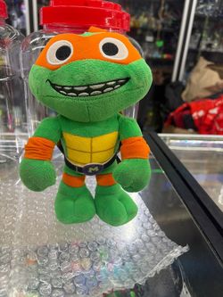 Michelangelo plush TMNT: Mutant Mayhem movie! Features Mikey