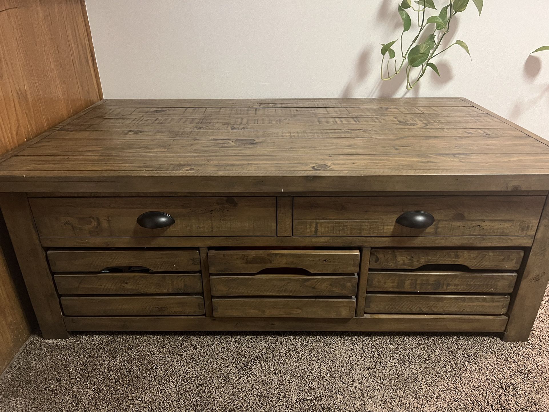 Brown Coffee Table With Storage