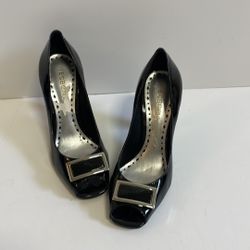 BCBGirls  Black Open-Toe Heels