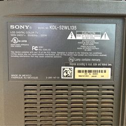 52” Sony Bravia TV