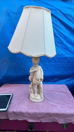 Cherub Figurine Table Lamp with Shade