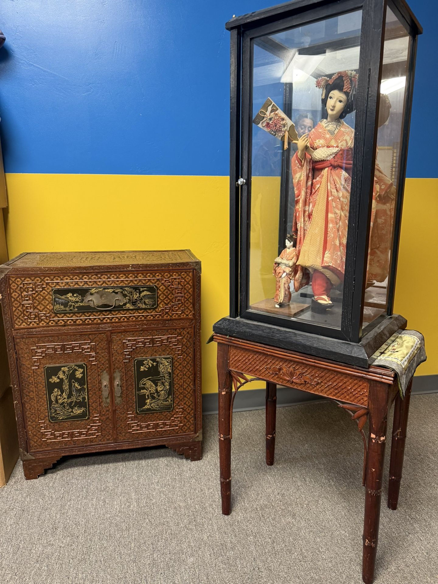 Vintage Japanese Geisha 21” Stand And Dresser Included $300/ All