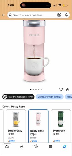 Keurig K-Mini Single Serve K-Cup Pod Coffee Maker, 6 to 12oz