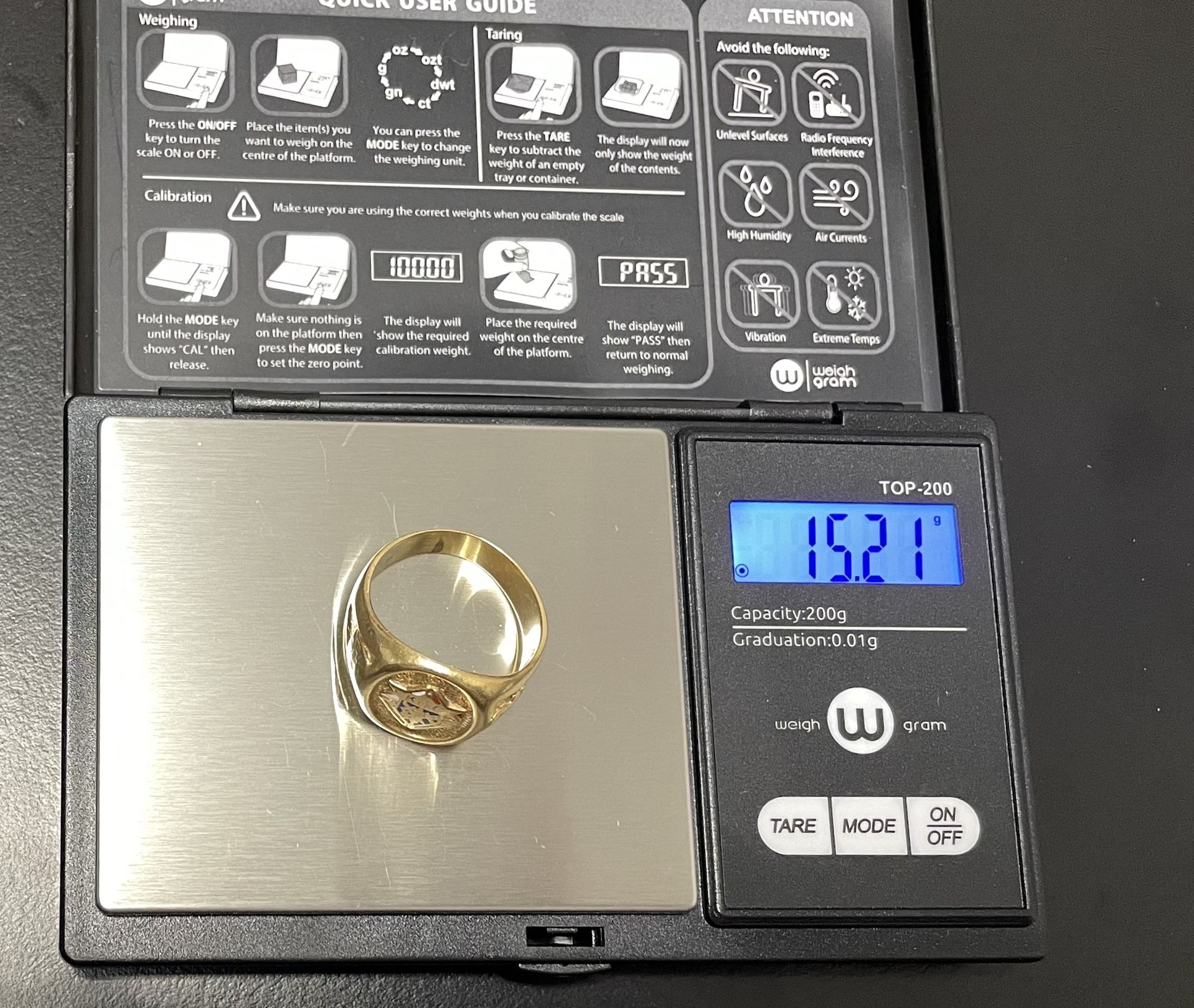 14K Gold Knights of Columbus Ring