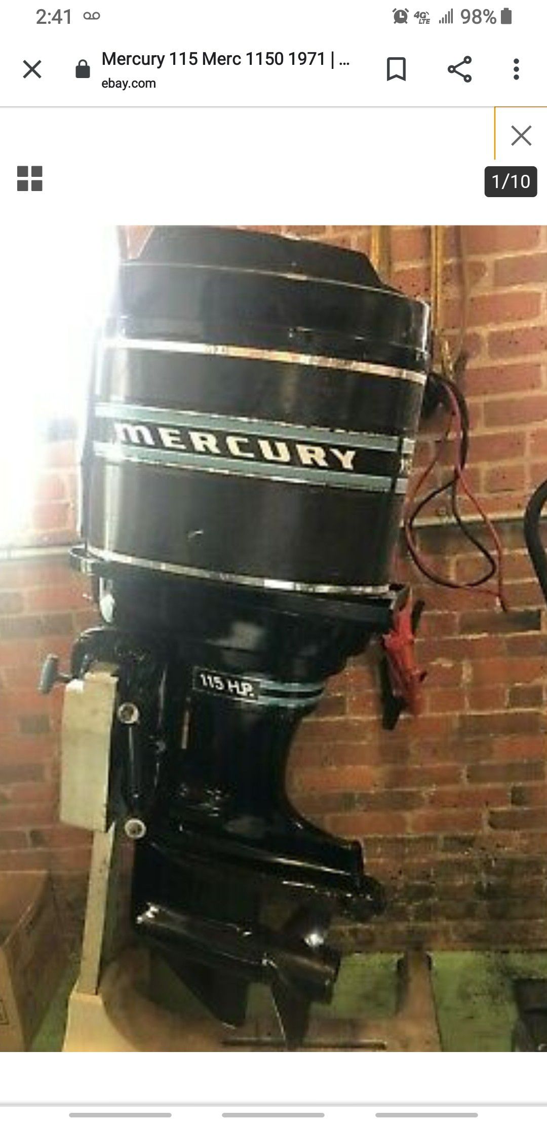 Mercury 115 outboard motor Tower of Power