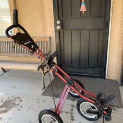  Sun Mountain Speed Golf Bag Push Cart Caddy Foldable 3 Wheel 