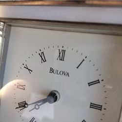 Bulova  Chrome Portable Clock