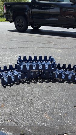 3 plastic Pepsi cola crates