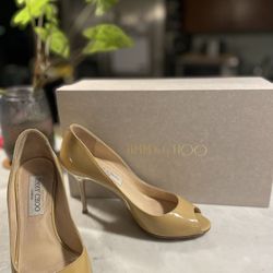 Patent Leather Nude Color Jimmy Choo Size 6