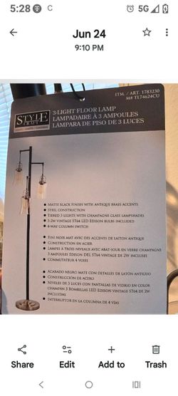3 light floor lamp