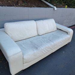 White Leather Couch Freee