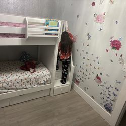 Twin Bunk Bed  With Storage 