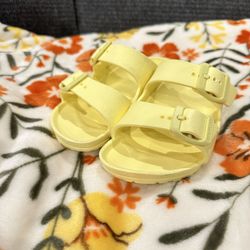 Birkenstock Children Sandals Size 9(27) In Color Yellow
