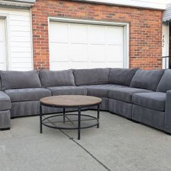 🛋️ Modern Macy's Radley  Grey Sectional – Like New, Deep Cleaned + FREE Same-Day Delivery (Columbus)