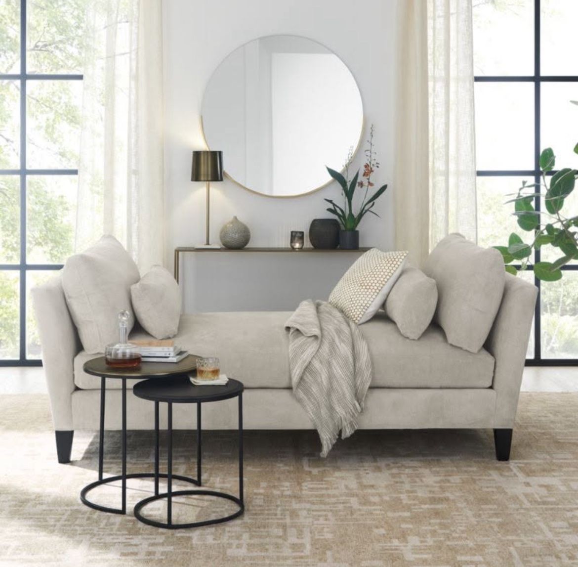 crate & barrel marlowe daybed / sofa / couch - super cozy (grey) - price negotiable 