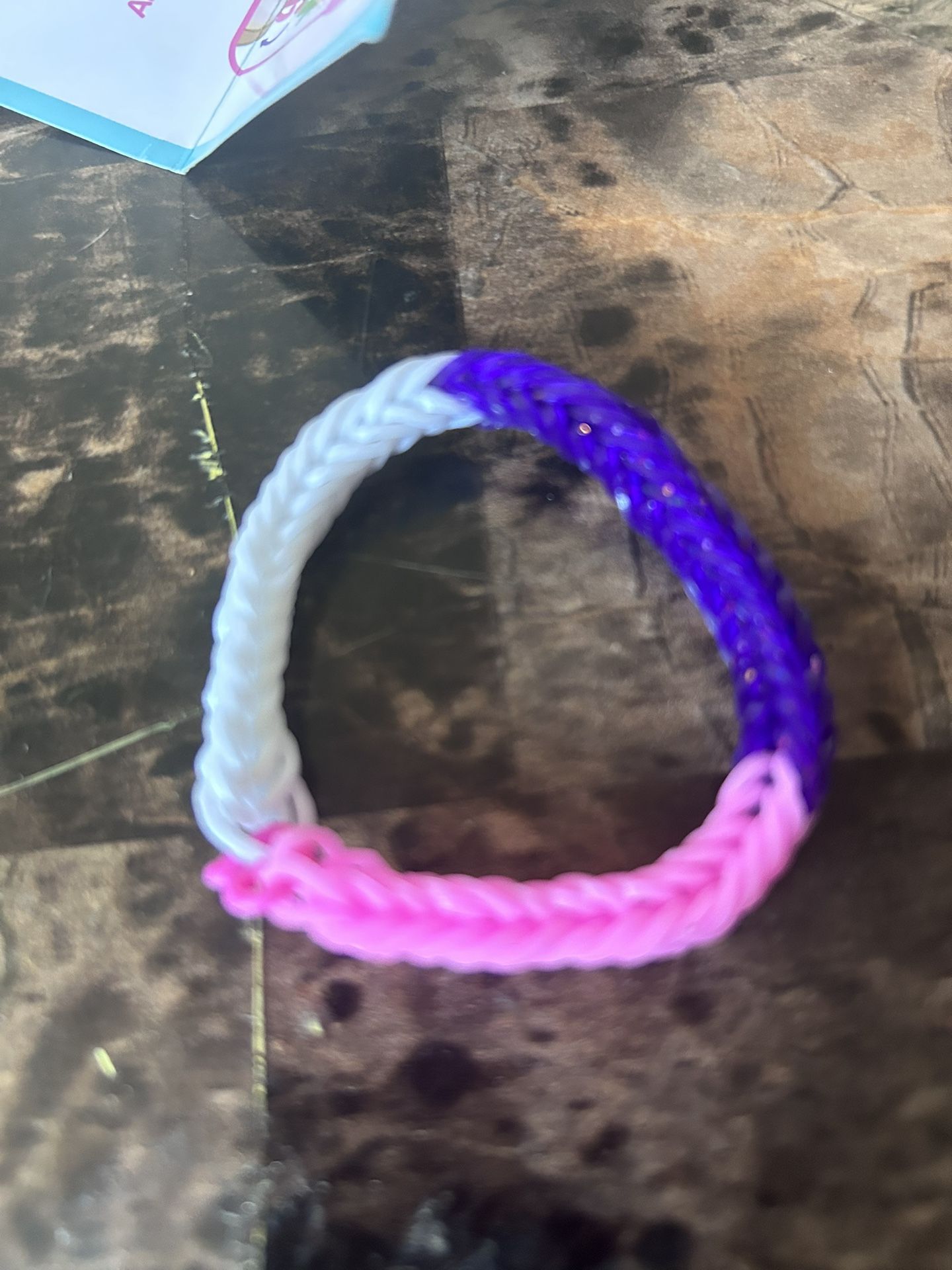 Pink White And Purple Bracelet