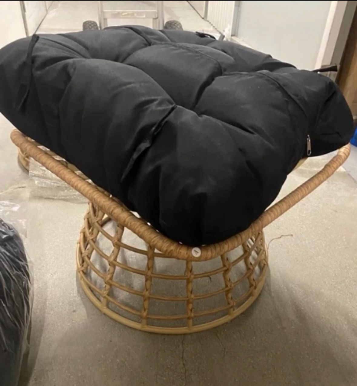 Ottoman set of 2 rotating chairs rotate 360 degrees for Garden or lawn