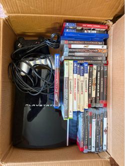 PS3 With Games and Accessories Lot (PlayStation 3)