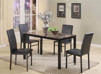 Furniture table with six chair
