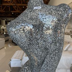 Crystal body Art Light Rotating Statue